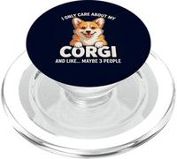 Je ne m'intéresse qu'à Mon Corgi et à 3 Personnes Qui Aiment Les Chiens drôles PopSockets PopGrip pour MagSafe
