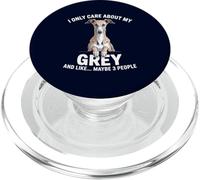 Je ne m'intéresse qu'à Mon drôle de Chien lévrier Gris PopSockets PopGrip pour MagSafe