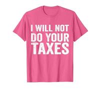 Je ne paierai Pas Vos impôts T-Shirt, Homme, Rose Chiné, L