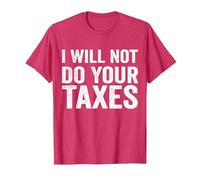 Je ne paierai Pas Vos impôts T-Shirt, Homme, Rouge Chiné, L