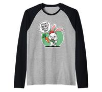 Je ne Parle Pas de ce drôle de Jeu de Mots Sarcastique en Forme de Lapin Manche Raglan