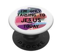 Je ne Parle qu'à Jésus Aujourd'hui Les Hommes, Les Femmes et Les chrétiens Aiment PopSockets PopGrip Adhésif
