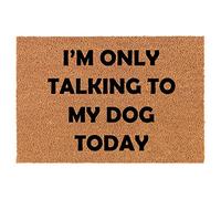 Je Ne Parle Qu'À Mon Chien Aujourd'hui, C'est Drôle Paillasson Durable Tapis De Porte Résistant Paillasson Exterieur pour Entrée Intérieur Balcon 40 X 60Cm