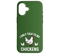 Je ne Parle qu'à Mon élevage de Poulets, Fermier, Ferme, Jardin, Mignon Coque pour iPhone 16