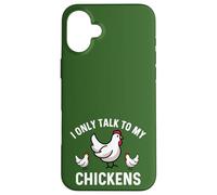 Je ne Parle qu'à Mon élevage de Poulets, Fermier, Ferme, Jardin, Mignon Coque pour iPhone 16 Plus