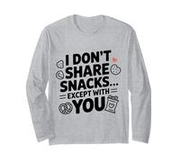 Je ne Partage Pas de Snacks, sauf avec toi pour Une Saint-Valentin Amusante Manche Longue
