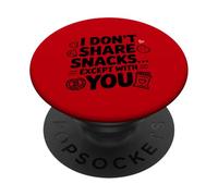 Je ne Partage Pas de Snacks, sauf avec toi pour Une Saint-Valentin Amusante PopSockets PopGrip Adhésif