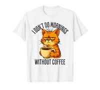 Je ne Passe Pas Les Matins sans Un Amateur de café, Un Chat tigré Grincheux T-Shirt