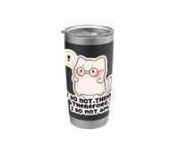 Je Ne Pense Pas Donc Je Ne Suis Pas Chat Gobelet isotherme en acier inoxydable double paroi