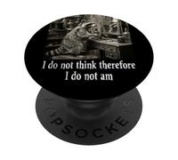 Je ne Pense Pas Donc Que Je ne suis Pas Funny Racoon Philosophy PopSockets PopGrip Adhésif