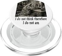 Je ne Pense Pas Donc Que Je ne suis Pas Funny Racoon Philosophy PopSockets PopGrip pour MagSafe