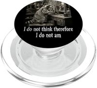 Je ne Pense Pas Donc Que Je ne suis Pas Funny Racoon Philosophy PopSockets PopGrip pour MagSafe