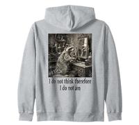 Je ne Pense Pas Donc Que Je ne suis Pas Funny Racoon Philosophy Sweat à Capuche