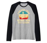 Je ne perds jamais, Je gagne ou j'apprends, Retro Distressed Chess Manche Raglan