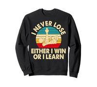 Je ne perds jamais, Je gagne ou j'apprends, Retro Distressed Chess Sweatshirt