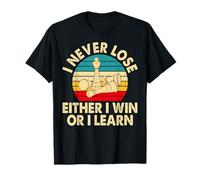 Je ne perds jamais, je gagne ou j'apprends, Retro Distressed Chess T-Shirt