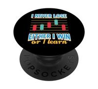 Je ne perds jamais, ni Je gagne, ni j'apprends Le Cadeau de PopSockets PopGrip Adhésif