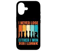 Je ne perds jamais, Soit Je gagne, Soit j'apprends Un drôle d'amateur d'échecs Coque pour iPhone 17