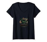 Je ne Peux Pas arrêter ce Mamasaurus T-Ree T-Shirt avec Col en V, Femme, Noir, L