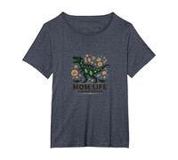 Je ne Peux Pas arrêter ce Mamasaurus T-Ree T-Shirt, Femme Grandes Tailles, Bleu Chiné, 1X