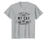 Je ne Peux Pas Avoir d'enfants Mon Chat est Allergique - T-Shirt, Enfant, Gris Chiné, 6 Ans