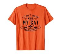 Je ne Peux Pas Avoir d'enfants Mon Chat est Allergique - T-Shirt, Homme, Orange, M