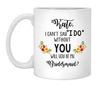 Je Ne Peux Pas Dire Oui Sans Toi, Demoiselle D'Honneur Ou Témoin. Demande En Mariage Mug Mignonne Tasse Humour Tasses À Thé Pour Boissons Chaudes Chocolat Chaud L'École Cacao 330Ml