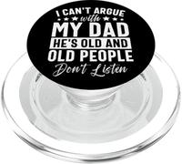 Je ne Peux Pas discuter avec Mon père, il est Vieux et Plein de Gens PopSockets PopGrip pour MagSafe