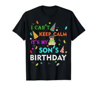 Je ne Peux Pas Garder Mon Calme, C'est l'anniversaire du père de Mon Fils T-Shirt Graphique avec Valeur, Homme, Noir, XL