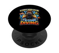Je ne Peux Pas Garder Mon Calme, Je Vais Plonger, m'amuser PopSockets PopGrip Adhésif