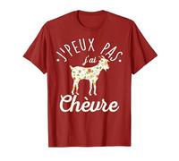 Je ne Peux Pas J'Ai Chèvre T-Shirt, Homme, Canneberge, L