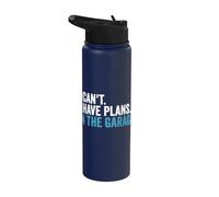 Je ne peux pas, j'ai des projets dans le garage Handyman, papa, mécanicien automobile Stainless Steel Insulated Water Bottle
