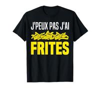 Je Ne Peux Pas J'ai Frite Déguisement Cornet De Frites Drôle T-Shirt