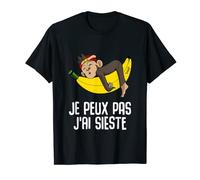 Je ne peux pas, j'ai sieste Singe qui dort Humour T-Shirt
