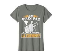 Je ne Peux Pas, Je Dois ramoner la cheminée | Ramoneur T-Shirt, Femme, Vert Kaki chiné, XL