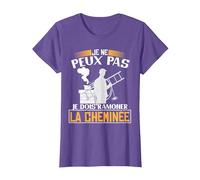 Je ne Peux Pas, Je Dois ramoner la cheminée | Ramoneur T-Shirt, Femme, Violet Chiné, L