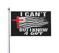 Je ne peux pas mais je connais un gars Jesusfunny Christiancross Toutes les saisons Drapeau de jardin Bannière de cour pour cour Jardin Décoration extérieure Drapeaux imprimés double face