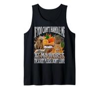Je ne peux pas me gérer au pire, mème drôle de Capybara Bootleg Y2K Débardeur