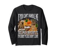 Je ne peux pas me gérer au pire, mème drôle de Capybara Bootleg Y2K Manche Longue