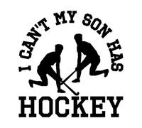 je ne peux pas, mon fils a un don pour le hockey Stickers muraux 42x42.6cm Décoration artistique Noir
