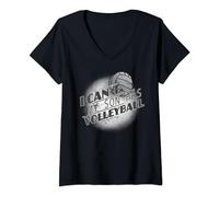 Je ne peux pas mon fils jouer au volley-ball T-Shirt avec Col en V