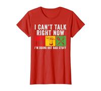 Je ne Peux Pas Parler Maintenant Fais Trucs Sexy pour Papa T-Shirt, Femme, Rouge, 3XL