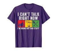Je ne Peux Pas Parler Maintenant Fais Trucs Sexy pour Papa T-Shirt, Homme, Violet, L