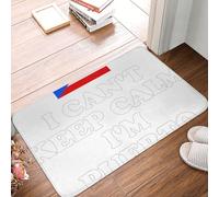 Je Ne Peux Pas Rester Calme, Je suis Portoricain Tapis De Bain Antidérapant Tapis De Douche Absorbant Paillasson D'Entree pour Baignoire Cuisine Salon 40X60Cm
