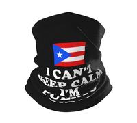 Je Ne Peux Pas Rester Calme, Je suis Puerto Bandeaux Douce Cache-Cou Respirant Écharpe Demi-Visage pour Femme Moto Yoga 30X26Cm