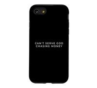 Je ne Peux Pas Servir Dieu Qui Court après l'argent Un chrétien Minimaliste Coque pour iPhone SE (2020) / 7/8
