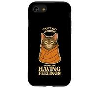 Je ne Peux Pas Sortir trop occupé à Avoir des Sentiments, de l'anxiété, Chat, Chaton Coque pour iPhone SE (2020) / 7/8