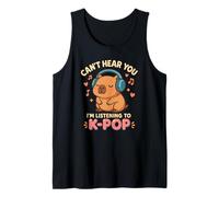 Je ne Peux Pas t'entendre, j'écoute de la K-Pop Capybara Kawaii Débardeur