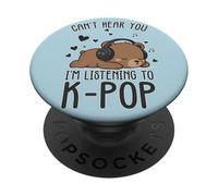 Je ne Peux Pas t'entendre, j'écoute de la K-Pop, C'est Mignon PopSockets PopGrip Adhésif