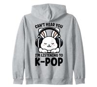 Je ne peux pas t'entendre, j'écoute de la K-pop Cute Rabbit Kpop Sweat à Capuche